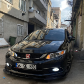 Sts Oto Aksesuar Honda Civic Fb7 2012-2016 Batman Yarasa Ayna Kapağı Piano Black Abs Plastik - 5