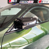 Sts Oto Aksesuar Bmw G30 5 Serisi Batman Yarasa Ayna Kapağı Piano Black Abs Plastik - 3