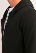 Hipatu 2 İp Şardonlu Fermuarlı Kapşonlu Oversize Sweatshırt Ceket - 5