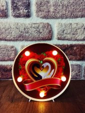 Dekoratif  3D Led Lamba Kuğu Temalı  Led Lamba - 3