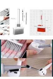 Profesyonel Klavye temizleme fırçası 5 Fonksiyonlu  Airports Kamera Kulaklık Temizleme Kiti Gamer  Temizlik Seti - 3