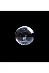 Geyik Temalı Işıklı Renk Değiştiren Dekoratif Cam Küre - 4