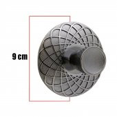 Çekmece Dolap Kapak Kulpu Kulbu 32 mm Füme Metal Kulp thumbnail 4