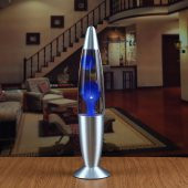 Lav Lambası Kırmızı Büyük Boy 41 cm Gece Lambası Lava Lamp Mavi - 1