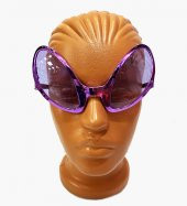 Parti Aksesuar Mor Renk Alien Parti Gözlüğü Retro Parti Gözlüğü 8x13 cm - 1