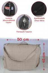 Çantalı Taşınabilir Bebek Reflü Yatağı, Yastığı, Babynest, Anne Çantası Dokuma Kumaş Çocuk Araç Gereçleri thumbnail 6