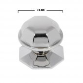 Kapı Tokmağı Topuzu Kapı Babası Kolu Nikel Saten Metal Tokmak thumbnail 2