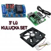 3 Lü Set Kuluçka Makinesi Termostatı,Zaman Modülü , Soğutucu Fan Zamanlayıcı - 1