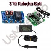 3lü Kuluçka Makinesi Seti Dijital,Zamanlayıcı Kuluçka Termostatı, Nem ölçer - 1