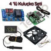 4lü Kuluçka Makinesi Seti Dijital,Zamanlayıcı Kuluçka Termostatı, Nem ölçer,Fan - 1