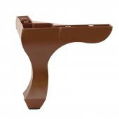 Mobilya Kanepe Sehpa Puf Koltuk Ayağı 14 cm Düz Kahve Baza Ayak thumbnail 3