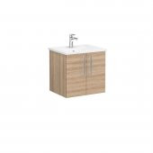 Vitra Root Flat 60 cm Kapaklı Meşe Banyo Dolabı Alt Modül Lavabo - 1