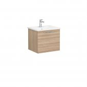 Vitra Root Flat 60 cm Doğal Meşe Banyo Dolabı Alt Modül ve Lavabo - 1