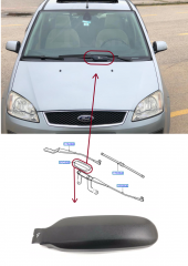 Ford C-Max Ön Cam Silecek Kol Civata Kapağı 3M51T04178Aa - 1