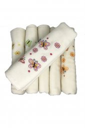 Bulteks Nakışlı Kadife Desen 5 Havlu 30X50 - 1