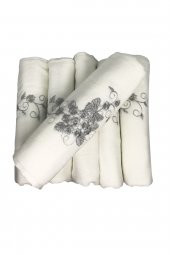 Bulteks Simli Nakışlı Kadife Desen 2 Havlu 30X50 - 1