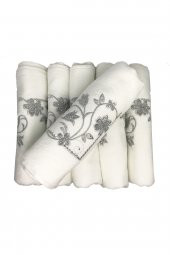 Bulteks Simli Nakışlı Kadife Desen 3 Havlu 30X50 - 1