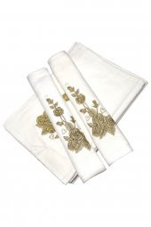 Bulteks Simli Nakışlı Kadife El Havlusu 30x50 Desen 4 - 1