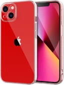 Vendas iPhone 14 Plus Uyumlu (14 Plus) Simple Serisi Kamera Korumalı Soft Şeffaf Silikon Kılıf + Seramik Nano Ekran Koruyucu - 2