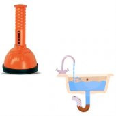 HomeCare 6 Adet  ProGrade Pistonlu 14X Lavabo Gider Açıcı Pompa 716627 - 1