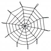 Parti Aksesuar Halloween Cadılar Bayramı Örümcek Ağ Dekor Siyah 1.5 Metre - 1