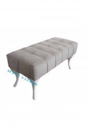 Mavi Vitrin Puf & Benç 45X90-Pls Ayak Silenebilir Kumaş Gri - 1