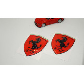 Ferrari Scuderia Çamurluk Yanı 3M 3D Damla Desen Logo Seti - 2