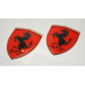 Ferrari Scuderia Çamurluk Yanı 3M 3D Damla Desen Logo Seti - 3