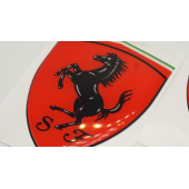 Ferrari Scuderia Çamurluk Yanı 3M 3D Damla Desen Logo Seti - 4