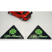 Alfa Romeo Yonca Logo Yan Çamurluk 3M 3D Karbon Damla Logo Amblem - 3