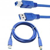 Usb Yazıcı Kablosu 3.0 1.8 Metre Mavi - 1
