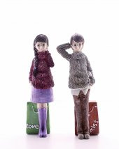 Dekoratif Love Miss İki Aşık Biblo 20cm -1AB - 3