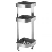 Banyo Duş Sepeti IKEA 19x58 cm Paslanmaz Çelik Raf - 1