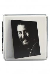 Ahmet Kaya Desenli Deri Metal Sigara Taşıma Kabı/Kutusu - 1