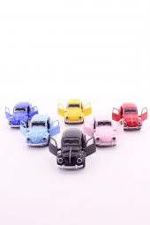 6 Adet Çek-Bırak Metal Vosvos Araba Dıe Cast Büyük Boy 12cm - 1