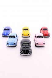 6 Adet Çek-Bırak Metal Vosvos Araba Dıe Cast Büyük Boy 12cm - 4