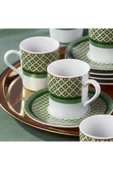 Güral Porselen Atina 12 Parça 6 Kişilik Bone Türk Kahvesi Fincan Takımı - 2351 - 2