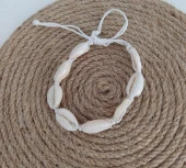 Bileklik Halhal Deniz Kabuklu Ayarlanabilir İp Bileklik Bijuteri Takı Halhal Aksesuar - 5