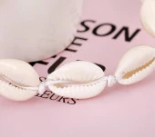 Bileklik Halhal Deniz Kabuklu Ayarlanabilir İp Bileklik Bijuteri Takı Halhal Aksesuar - 8