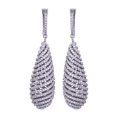 Sıralı Taşlı Sallantılı Gümüş Küpe thumbnail 1