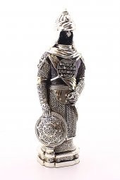 Zırhlı Cevşen Ayetli Asker Gümüş Biblo 3 Boyutlu Büyük Boy 32 cm-017 - 3