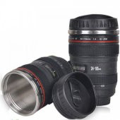 Objektif Görünümlü Lens  Kupa Çelik Kahve Çay Termos Mug Bardak - 1