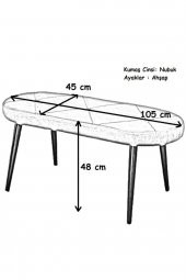 Mymassa Puf & Benç Oval-Kapitoneli Ahsap Ayak Pembe - 2