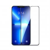 KNY Apple İphone 14 Pro Max İçin Kenarı Kırılmaya Dayanıklı 5D Nano Cam Ekran Koruyucu Siyah - 1