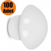 Mantar Düğme Kulp Çekmece Dolap Kapak Kulp Kulbu Beyaz (100 ADET) thumbnail 1