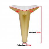 Mobilya Kanepe Sehpa Koltuk Ayağı Gold Baza Ayak 20 cm (4 ADET) - 3