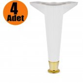 Mobilya Kanepe Koltuk Sehpa Ayağı 22 cm Beyaz Baza Ayak (4 ADET) thumbnail 1