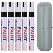 TRANSFORMACION 5 Adet Siyah Rötüş ve Derz Boyama Kalemi Özel Kutulu - 1