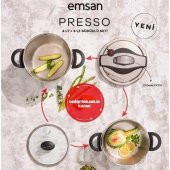 Emsan EMS 600/1401 Düdüklü Tencere Seti Presso Griİ 4+6 LT. - 4