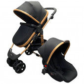 MOOLY SC-2401 Travel Sistem Bebek Arabası Gold - Siyah - 1